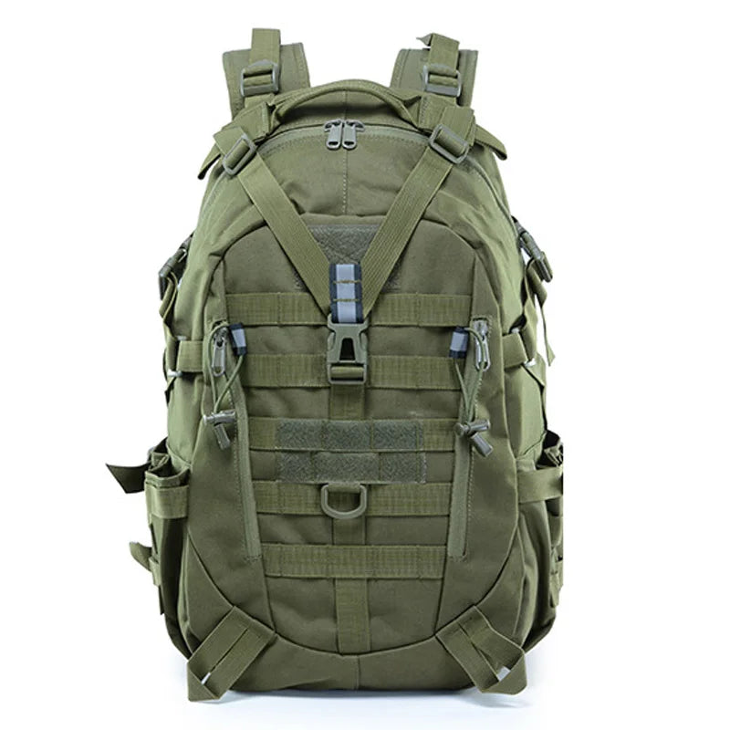 40L Camping Backpack Men's Bag Travel Bags Tactical Molle Climbing Rucksack Hiking Outdoor Reflective Shoulder Fishing Bag