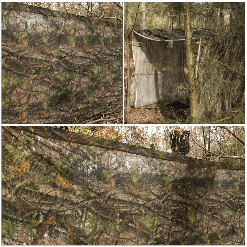 Quiet Camouflage Netting Hunting Duck Blinds Cover Bird Watching Shooting Outdoor Photography Camo  Mesh Cloth Shelter