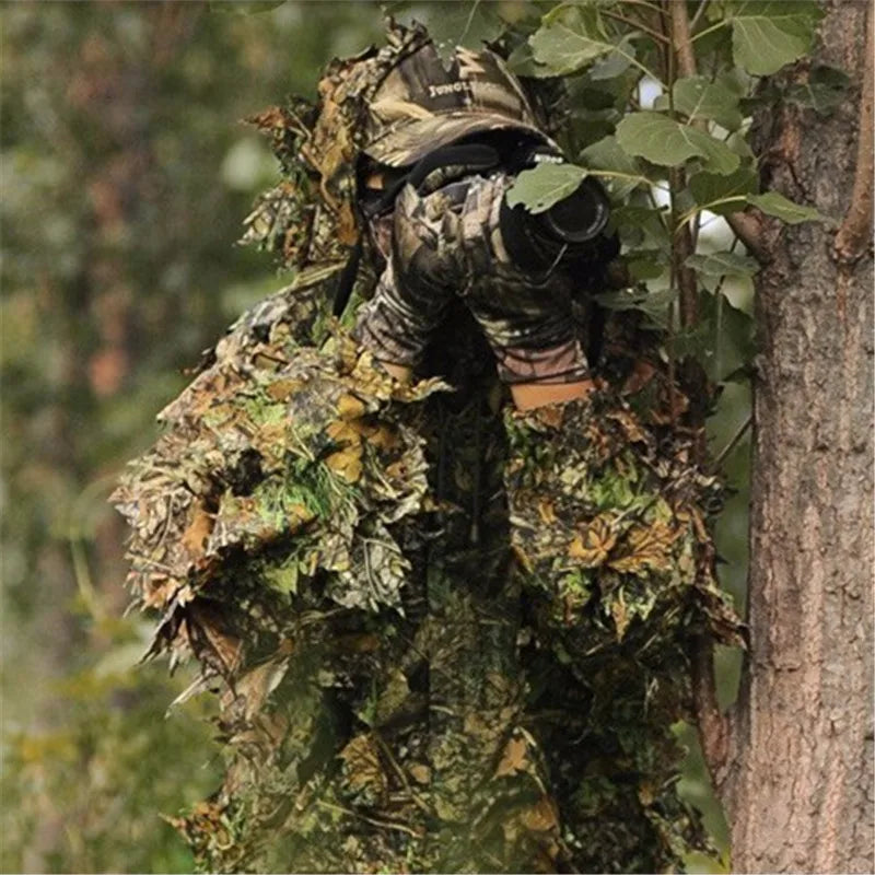 Unisex Chasse Top Paintball Ghillie Suit Camouflage 3d Leaf Realtree Sniper Outdoor Recreation Adventure Hunting Clothes