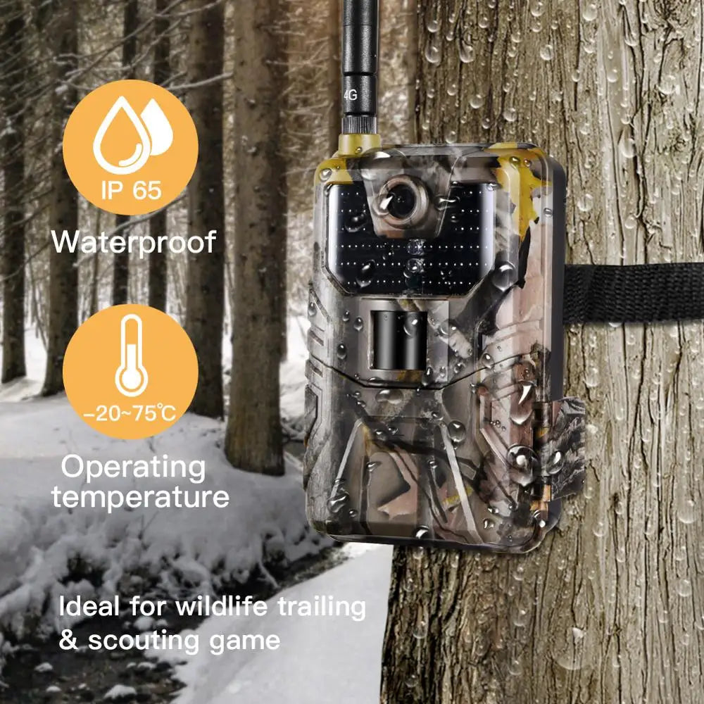 Live broadcast APP Trail Camera Cloud Service 4G 30MP Wireless Wildlife Hunting Cameras HC900PRO 0.3S Night Vision