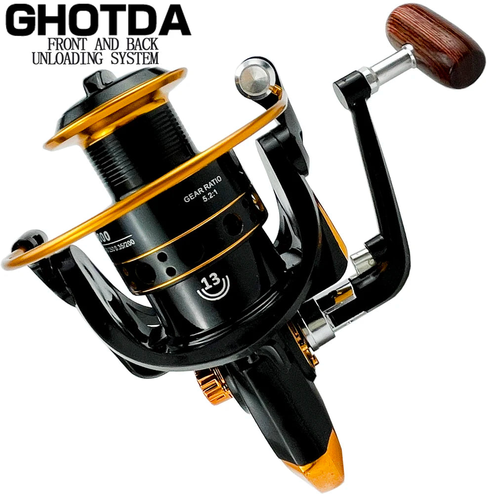 Metal Spool Fishing Reels 5.2:1 High Speed Carp Spinning Reels Saltwater Reel Fishing Accessories