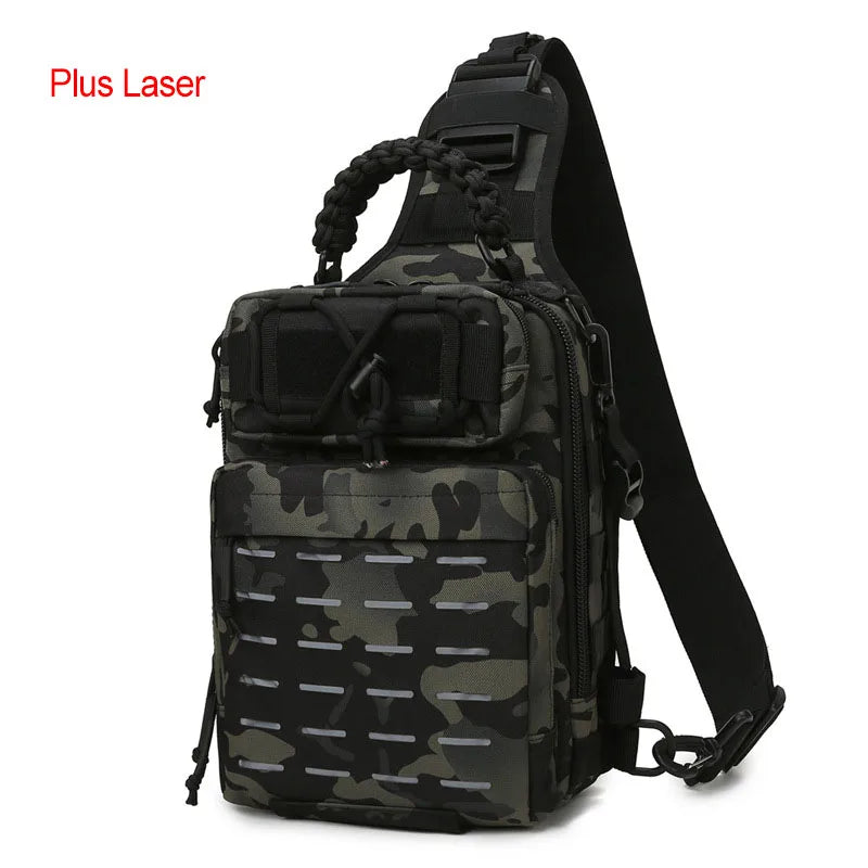 Tactical Camping Bag Backppack Chest Sling Outdoor FIshing Lure Rod Men Sports Handbags Shoulder Laser Molle Hunting Hiking Bags