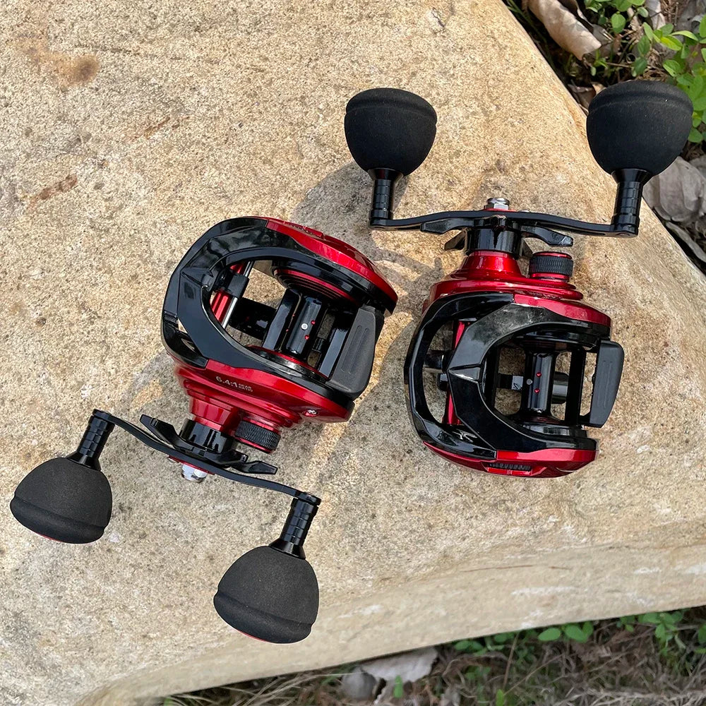 Ultra Light Baitcasting Fishing Reel 8+1BB High Speed 6.4:1 Gear Ratio Carbon Baitcaster Reels Saltwater Pesca SIC Guide Ring