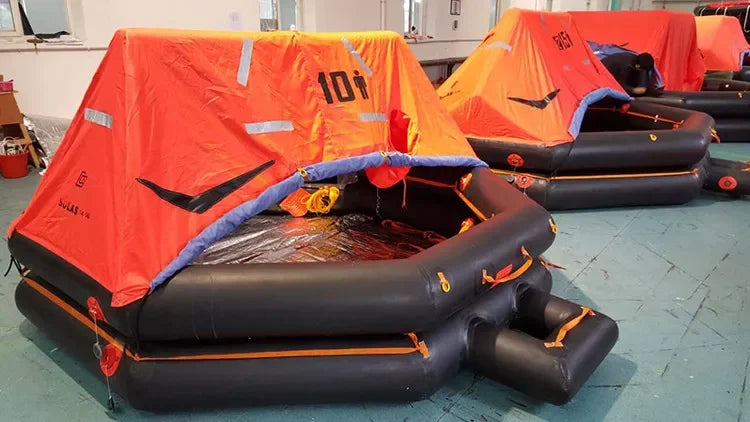 8P 12P 16P Inflatable ocean boat emergency rescue life float raft for sale