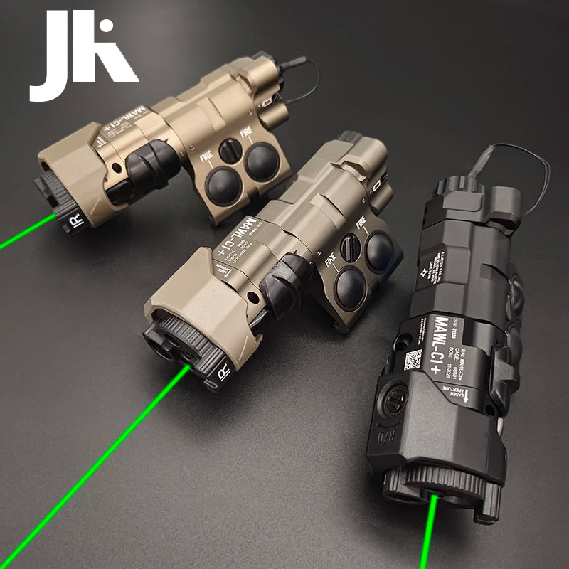 Sotac CNC Metal MAWL Green Laser Aiming Device C1+ Vis light & IR Illumination + Vis Green Laser & IR Laser EC2 Endcap for Rifle