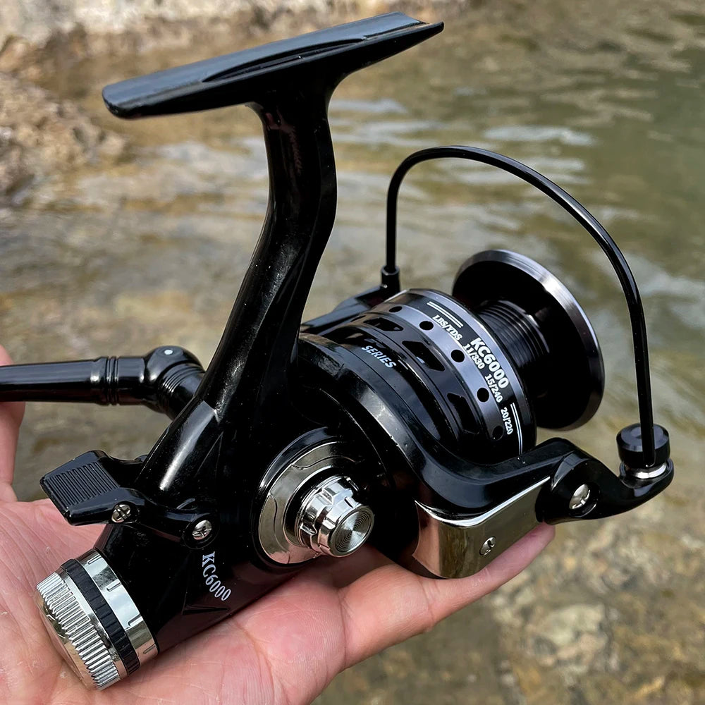 Quality Spinning Fishing Reel KC3000-6000 Series Metal Spool No Gap High-casting Wheel Saltwater Speed Ratio 5.2:1 for Carp Bass