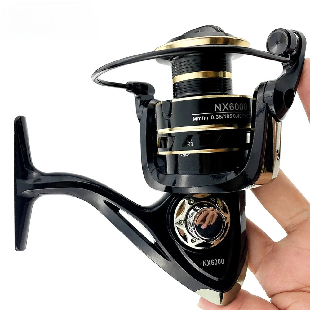 2000 3000 4000 5000 6000 7000 Series Spinning Fishing Reel Sea Lure Long Cast Jigging Wheel 5.2:1/4.7:1 22LB Max Drag Saltwater