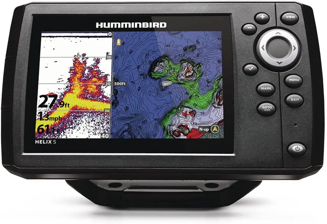 411660-1 Helix 5 Chirp GPS G3 Fish Finder,Keypad control Dual Spectrum CHIRP sonar Internal GPS and Humminbird Basemap