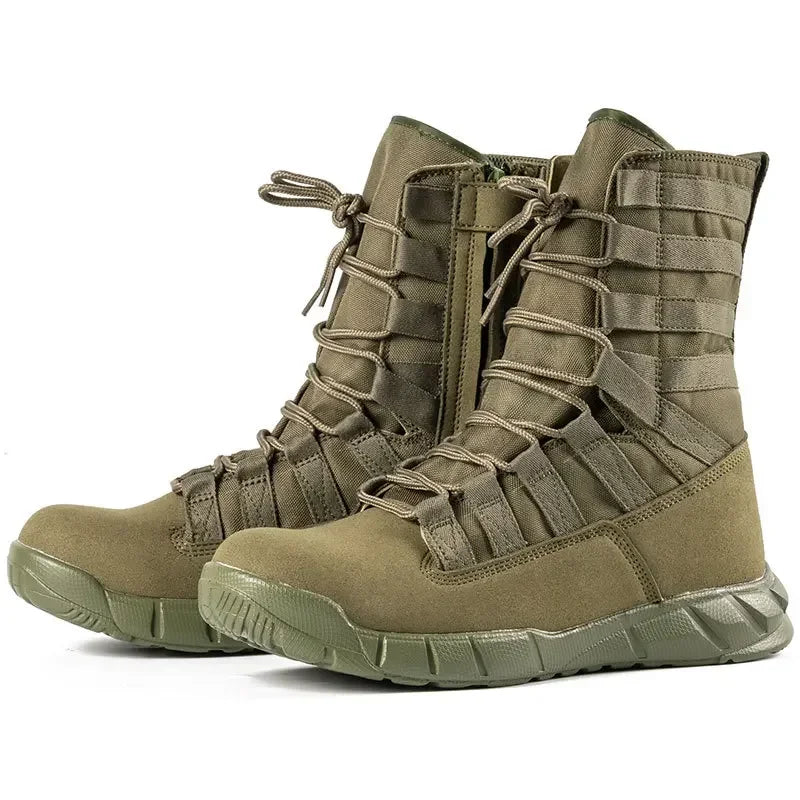 2024 Lightweight Combat Boots Tactical Boots Men Outdoor Hiking Desert Shoes Breathable Comfort Male Jungle Ankle Shoes