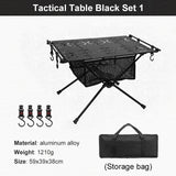 WESTTUNE Folding Camping Table Aluminum Lightweight Portable Table with Storage Mesh Bag for Outdoor Backyard Picnic BBQ Hiking