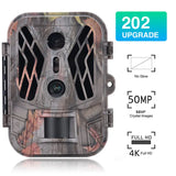 Outdoor Trail Camera 50MP 4K HD Night Vision Trap Game Infrared Induction Triggered Photo Video Waterpoof Wildlife Scouting Cam