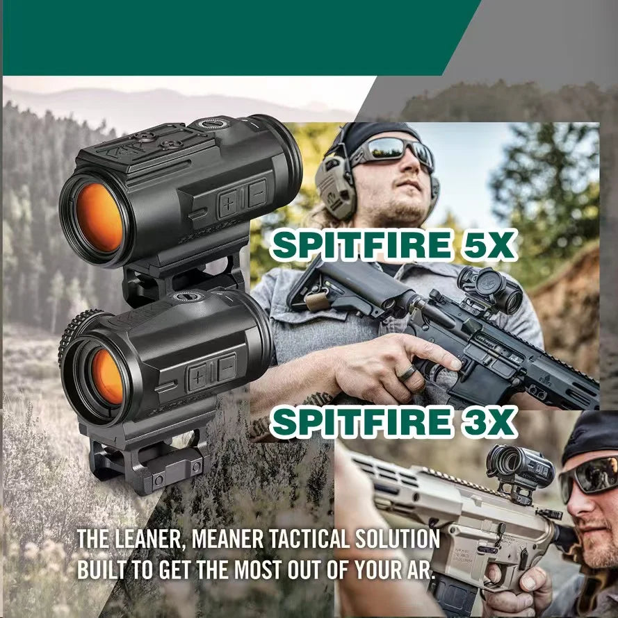 SPITFIRE Gen II 3X Prism Scope AR-BDC4 Reticle HD Lens Elements Night Vision Tacitical Hunting Reflex Rifle Scope Fit 20mm Rail