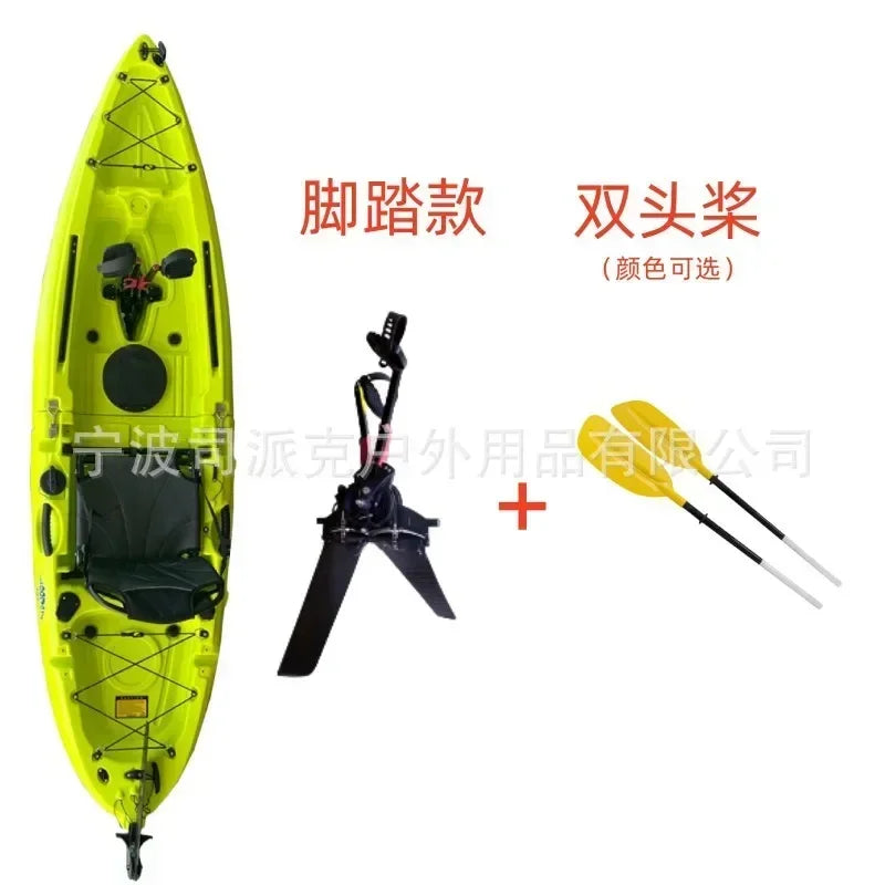 Single person splicing kayak, two person penguin foot pedal, fin foot pedal, plastic canoe, detachable and portable