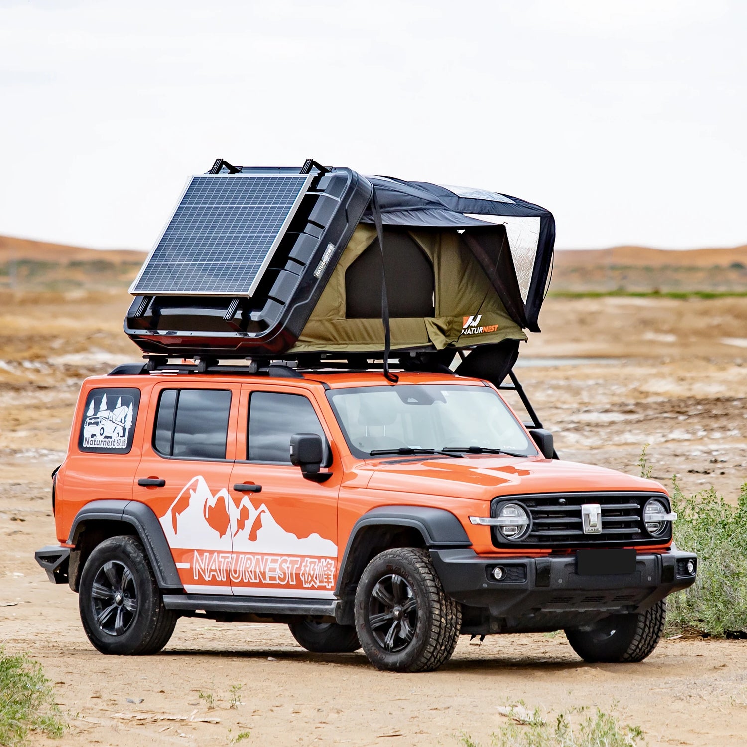 Naturnest Sirius1 plus clamshell rooftop tent