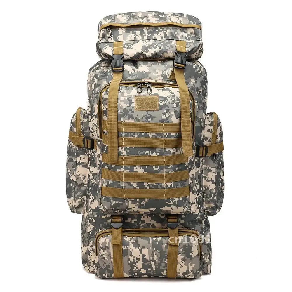 Outdoor Camouflage Men's Backpack, Large Space Waterproof Outdoor Military Backpack, Men's Travel Backpack, Hiking Backpack