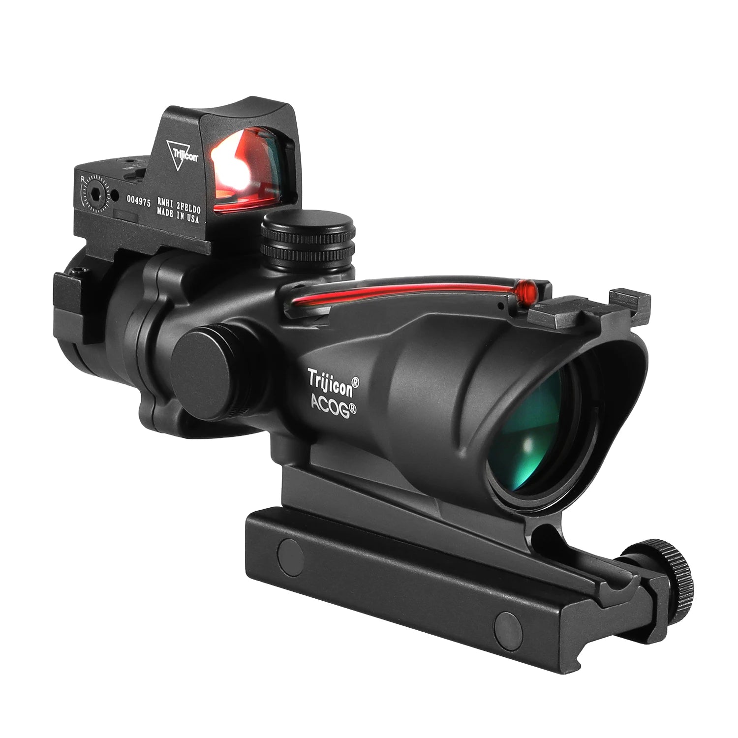 Adjustable 4x32 Red Dot 1x  4x Scope RMR Red Dot Tactical Scope 20mm Rail Scope for Glock Hunting