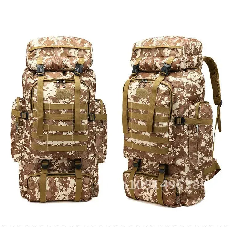 Outdoor Camouflage Men's Backpack, Large Space Waterproof Outdoor Military Backpack, Men's Travel Backpack, Hiking Backpack