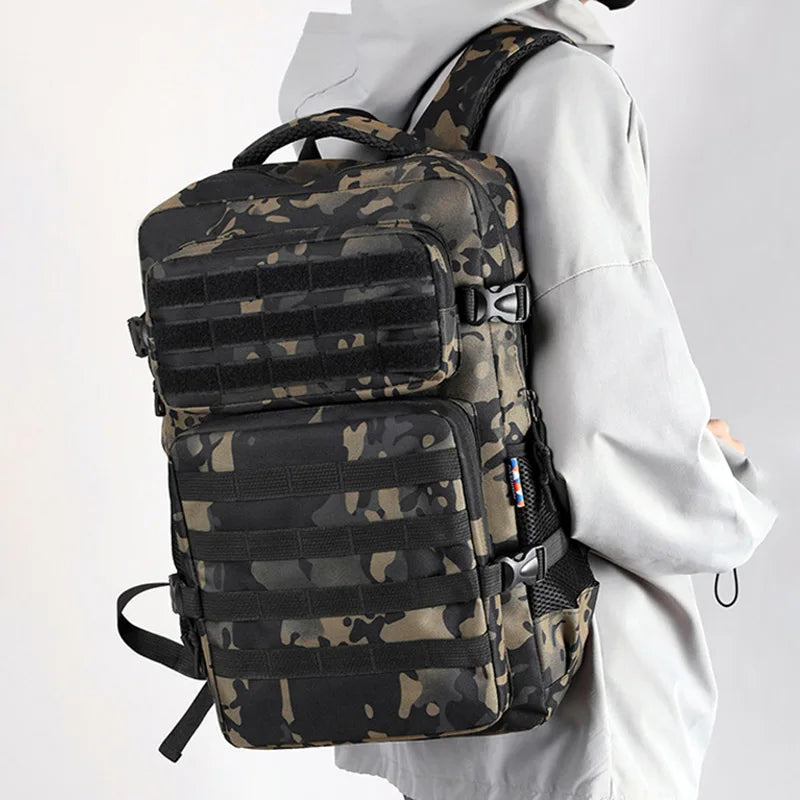 Outdoor Tactical Backpack Camouflage Mountaineering Backpacks Multifunctional Camping Rucksack Men Large Sport Shoulder Bag