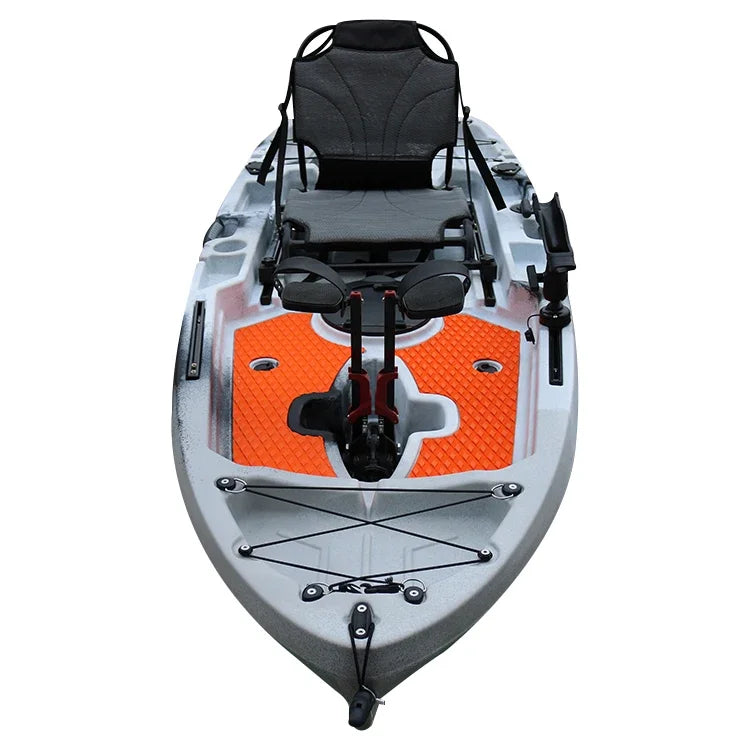 Plastic Fishing Kayak with Pedal Drive Fishing Boat Single Seat Sit on Top Pedal Kayak PE 8FT CE Certificate VK 1pcs