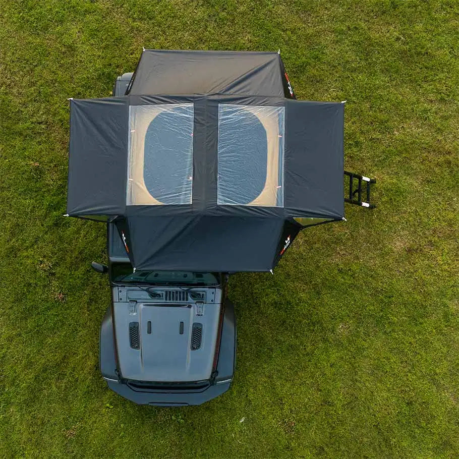 Rooftop Tent, Naturnest Andromeda Car Roof Top Tent Soft Cover Tents for Camping RTT Overlanding Tent with Telescopic Ladder for