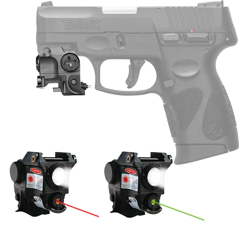 Self Defense 9mm Pistol Green Laser Sight LED Flashlight Combo Subcompact Airsoft Weapon Guns Laser Light Sight Taurus G2c G3c