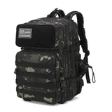 45L Men's outdoor Camo Backpack Molle Backpack Hiking Backpack with bottle Holder Outdoor Hiking Fitness Bag