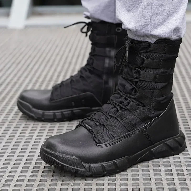 2024 Lightweight Combat Boots Tactical Boots Men Outdoor Hiking Desert Shoes Breathable Comfort Male Jungle Ankle Shoes