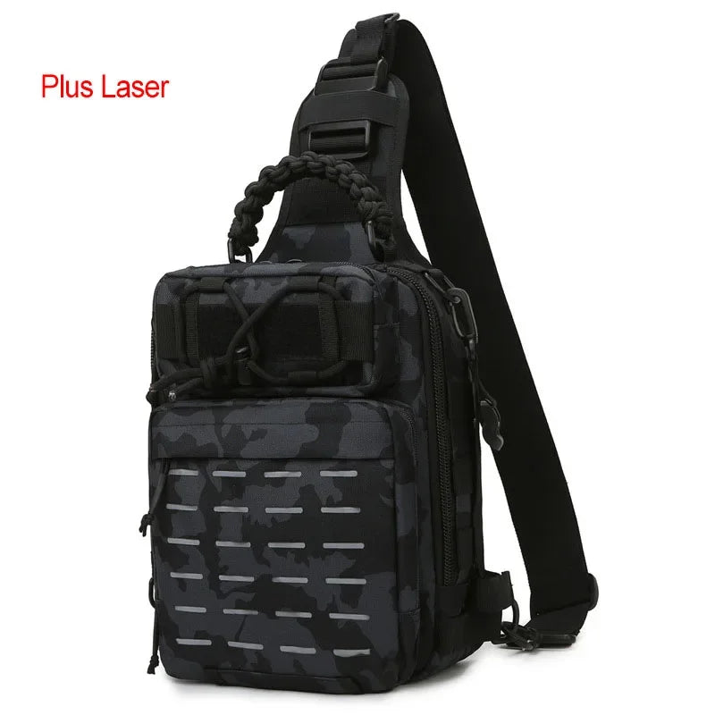 Tactical Camping Bag Backppack Chest Sling Outdoor FIshing Lure Rod Men Sports Handbags Shoulder Laser Molle Hunting Hiking Bags