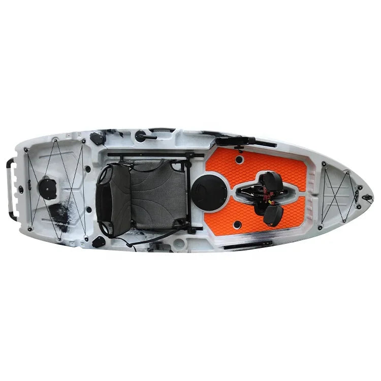 Plastic Fishing Kayak with Pedal Drive Fishing Boat Single Seat Sit on Top Pedal Kayak PE 8FT CE Certificate VK 1pcs