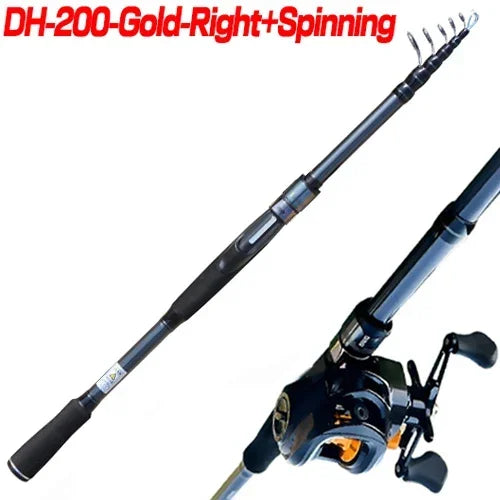 Ultralight Carbon Spinning Fishing Rod Combo 1.8m-3.0m Lure Pole M Action 2000 3000 4000Series Carp Feeder Reel for All Waters