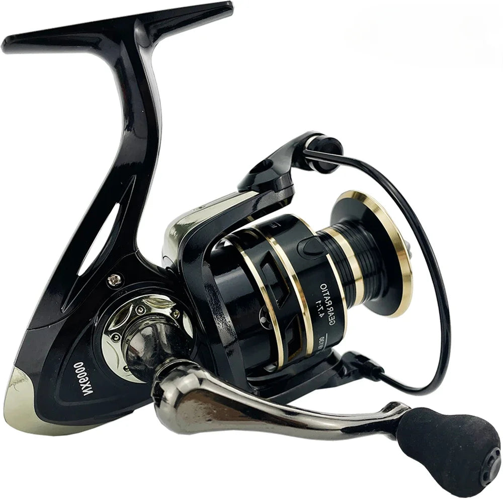 2000 3000 4000 5000 6000 7000 Series Spinning Fishing Reel Sea Lure Long Cast Jigging Wheel 5.2:1/4.7:1 22LB Max Drag Saltwater