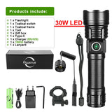 10000LM Led Flashlight Military Tactical Flashlight Long Range 3000M Ultra Powerful Led Torch Rechargeable Army Tactical Lantern