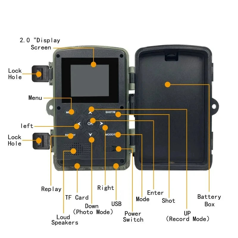 Hunting Trail Camera Night Vision Wildlife Camera With Motion Activated Outdoor Trail Camera Trigger Wildlife Scouting