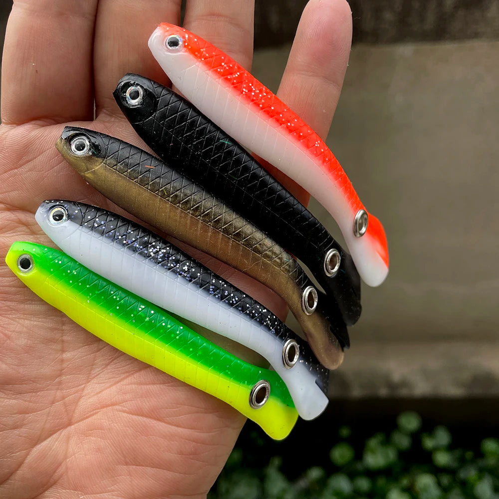 Good Quality Professional Shad Fishing Lure 5Pcs Soft 10cm Silicone Baits Swimbait Jigging Lure Artificial Baits 5pcs