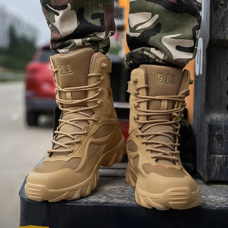 Men's Boot Combat Mens Ankle Boot Tactical Big Size Boot Male Shoes Work Safety Shoes Motocycle Outdoor Boots