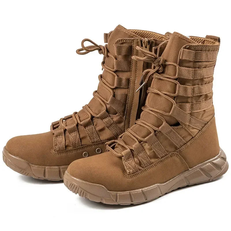 2024 Lightweight Combat Boots Tactical Boots Men Outdoor Hiking Desert Shoes Breathable Comfort Male Jungle Ankle Shoes