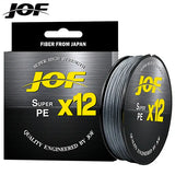 JOF X12 Upgraded Braided Fishing Lines Super Strong 12-strand Multifilament PE Line 100M 300M 500M 25LB 30LB 39LB 50LB 65LB 92LB