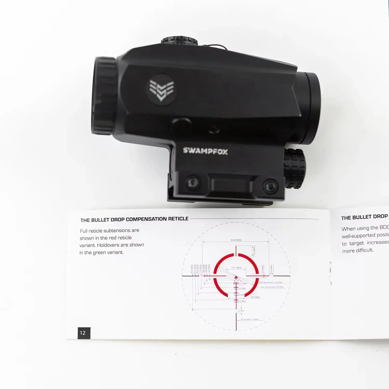 Original SWAMPFOX TRIHAWK 3X30 Prism Scope 3X Magnifier Red/Green MOA/BDC Reticle Shake Wake for 5.56 .308 Rifle Scopes