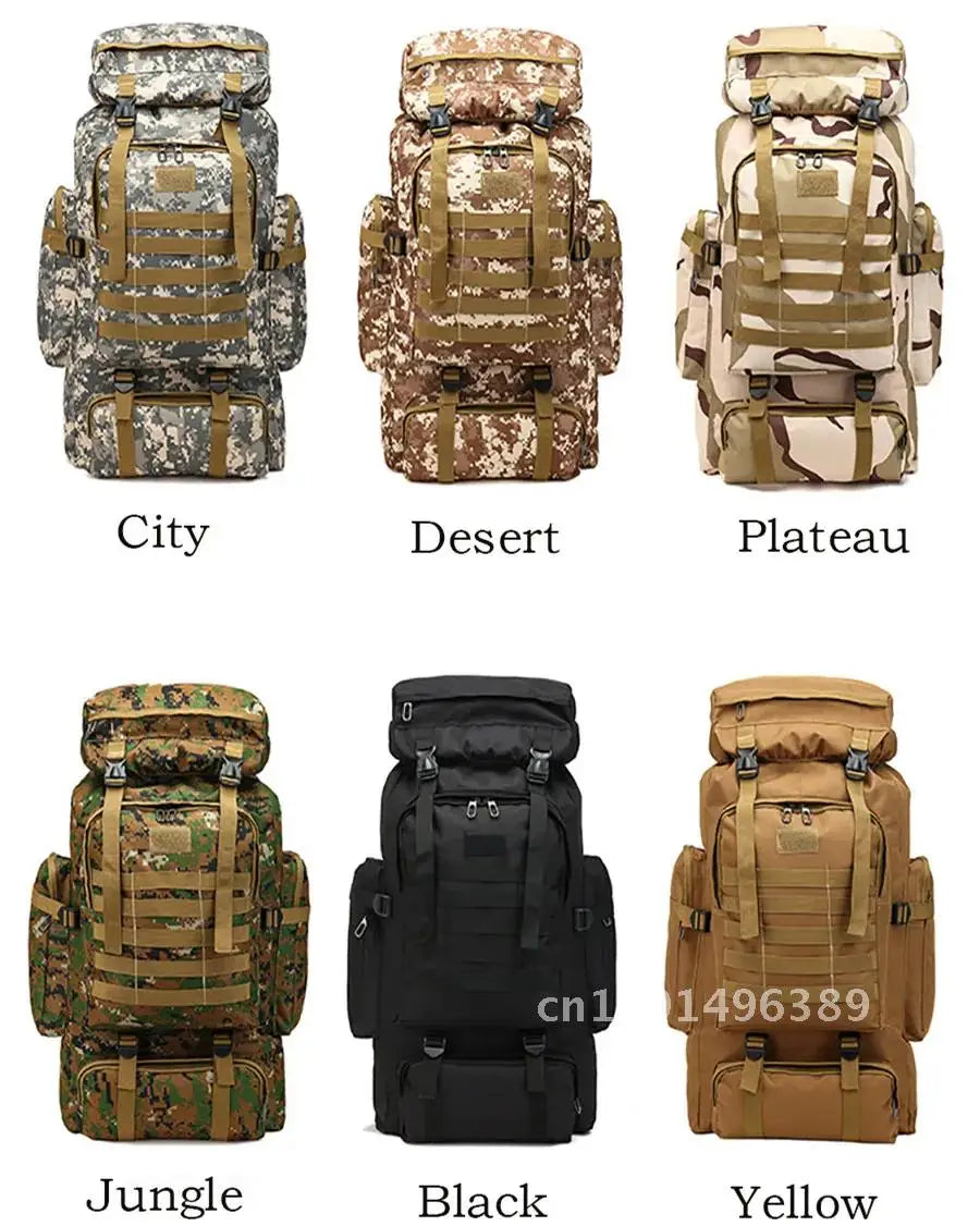 Outdoor Camouflage Men's Backpack, Large Space Waterproof Outdoor Military Backpack, Men's Travel Backpack, Hiking Backpack