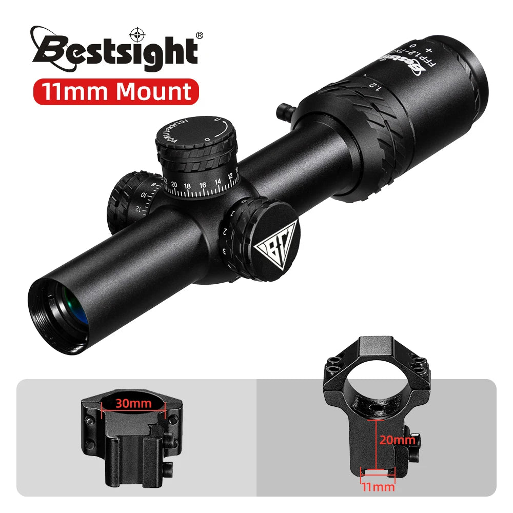 1.2-7x24 First Focus Plane Tactical Optical sight Compact Scope ar15 Scope Airsoft Rifles Hunting