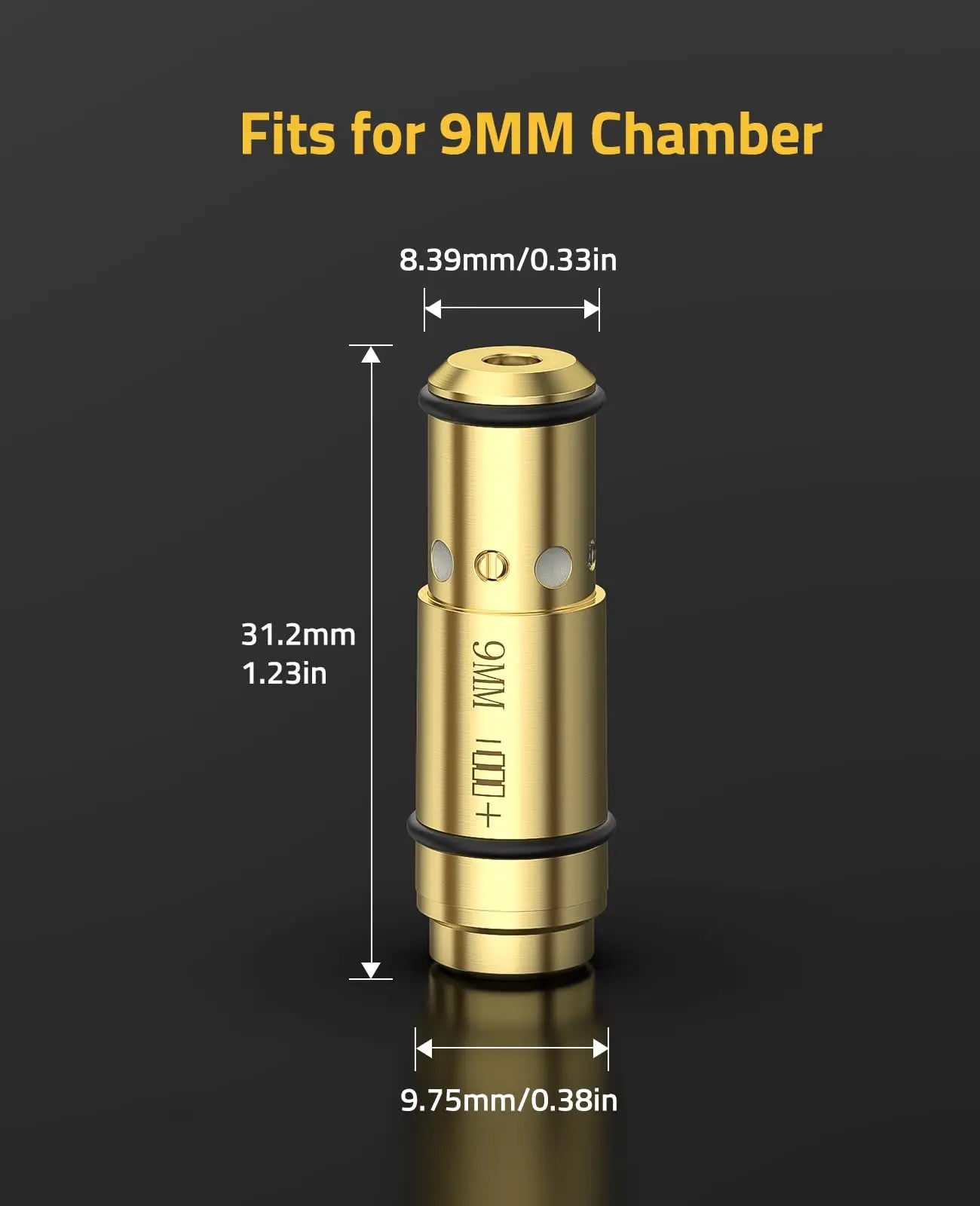 CVLIFE Bore Sight Laser 9mm Sighter with Chamber Extractor Tool and 6 Batteries Red Laser Zeroing Boresighter O-Rings