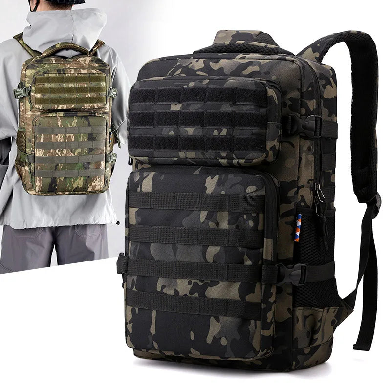 Outdoor Tactical Backpack Camouflage Mountaineering Backpacks Multifunctional Camping Rucksack Men Large Sport Shoulder Bag