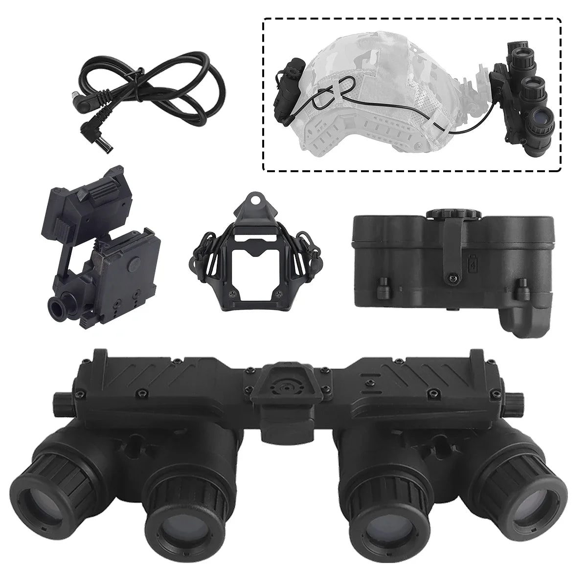 Tactical Nylon GPNVG 18 Night Vision Goggle With L4G24 Helmet NVG Mount Adapter DUMMY Model Hunting Fast Helmet Accessories