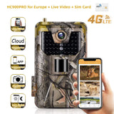 Live broadcast APP Trail Camera Cloud Service 4G 30MP Wireless Wildlife Hunting Cameras HC900PRO 0.3S Night Vision