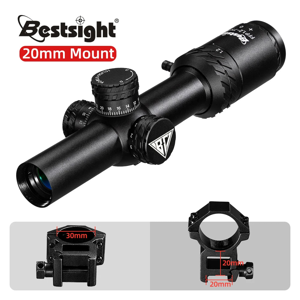 1.2-7x24 First Focus Plane Tactical Optical sight Compact Scope ar15 Scope Airsoft Rifles Hunting