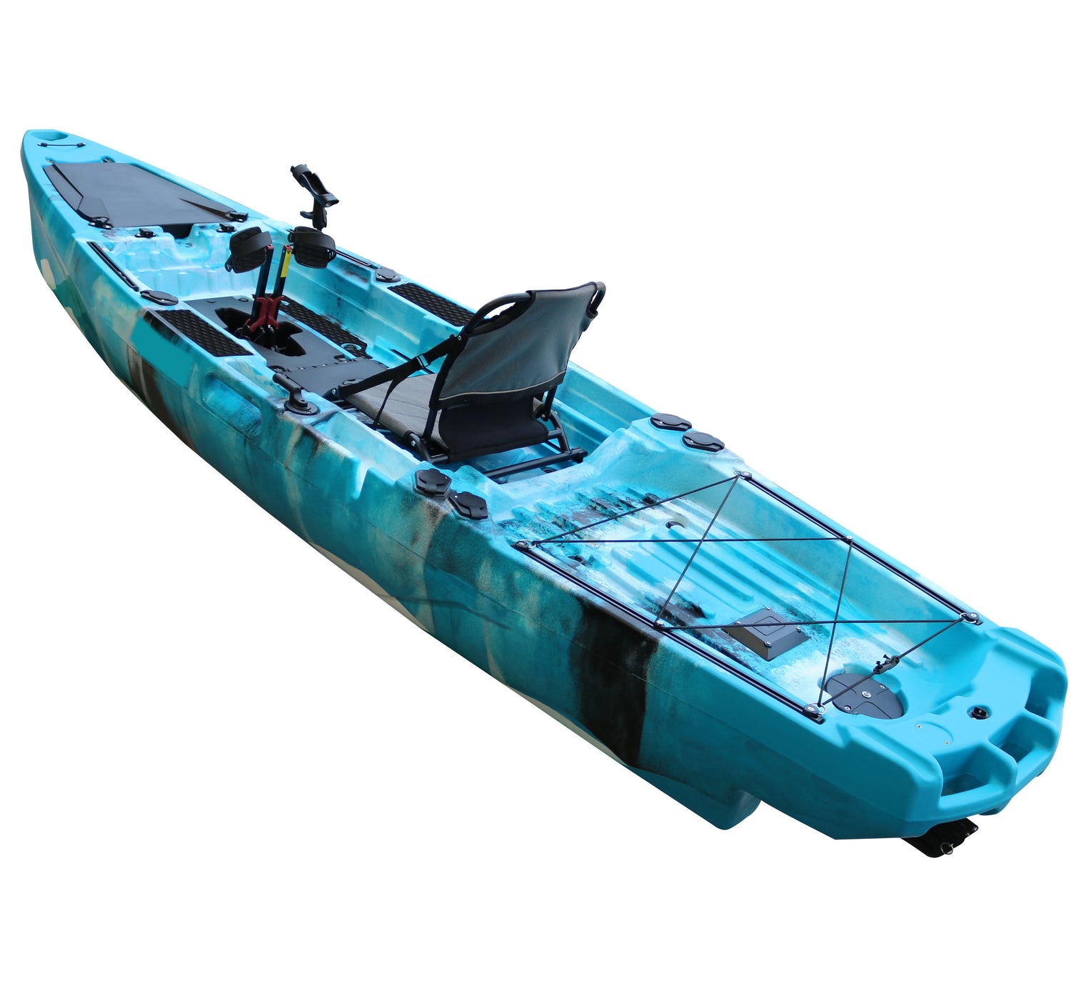 Best Fishing Kayak 2023 Experienced 13ft rotomolding Pedal Drive plastic fish kano canoe chinese factory install nativ rudder