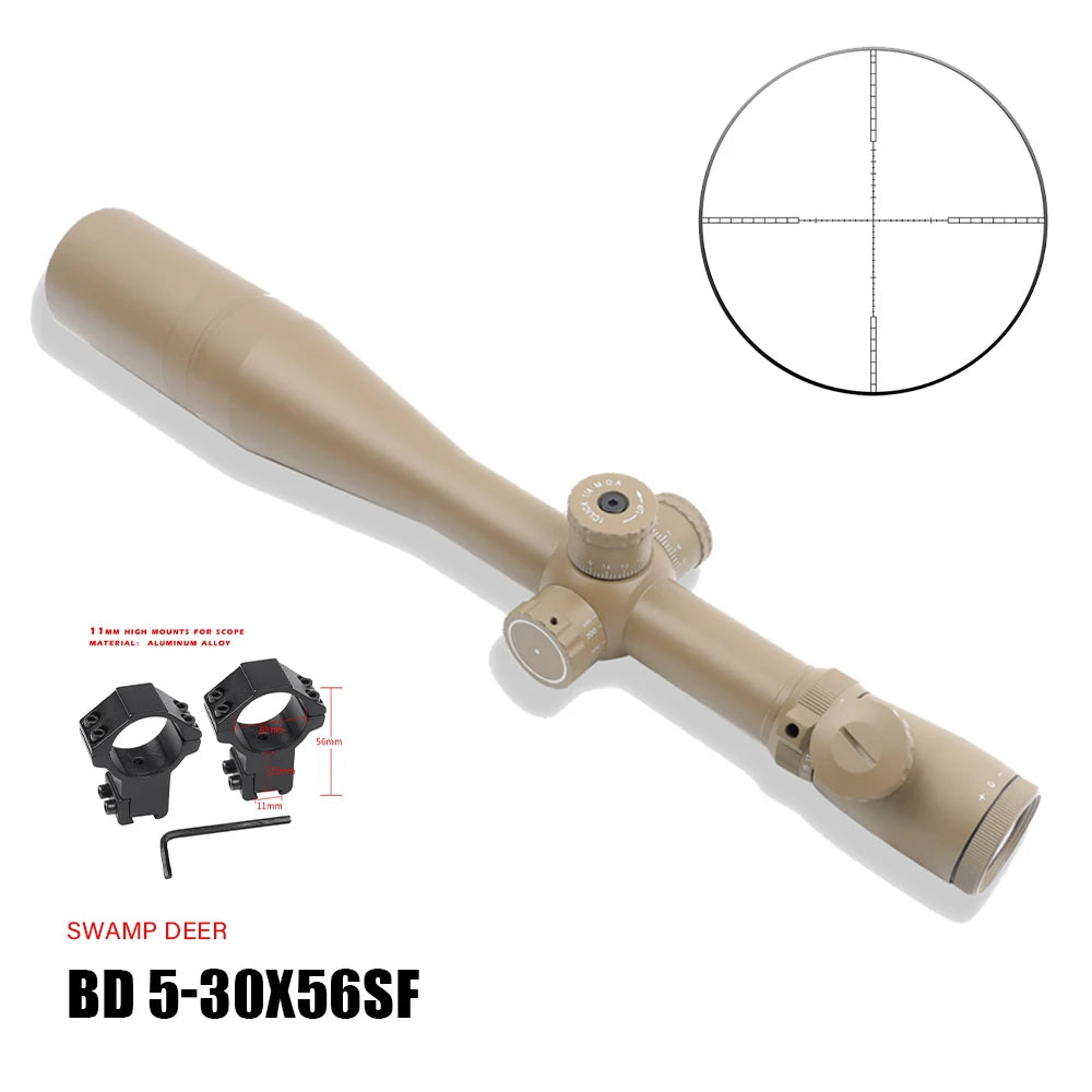 SCHMIDT BENDEER 5-30X56 SFIR Riflescope Hunting Side Parallax Turret Lock Reset  Sniper Scope Rifle Airsoft Gun Sight