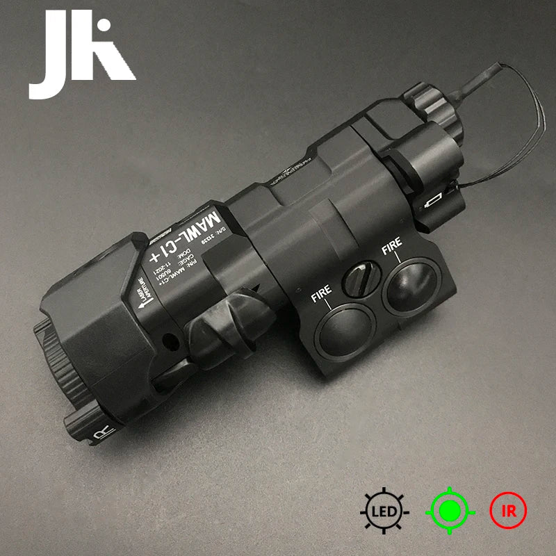 Sotac CNC Metal MAWL Green Laser Aiming Device C1+ Vis light & IR Illumination + Vis Green Laser & IR Laser EC2 Endcap for Rifle