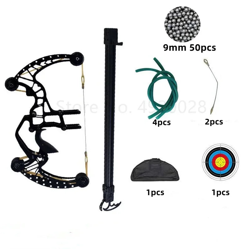 Powerful High-precision Green Laser Aimed at Slingshot Outdoor Long-range Shooting Slingshot 50 Rounds Hunting Camping