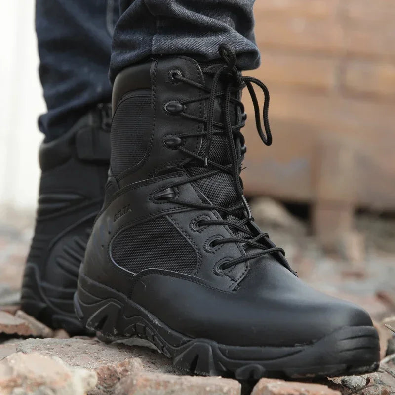 Men Tactical Boots Hiking Shoes Combat Size 39-47 Non-slip Wear-resistant Comfortable Shoes 2024 Men Boots